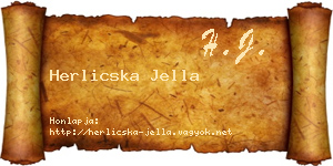 Herlicska Jella névjegykártya